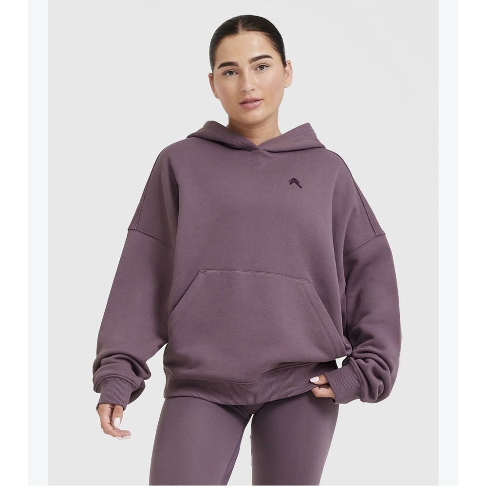 oner active Men's M Purple Pullover Hoodie Sweatshirt Long Sleeve Logo Pocket